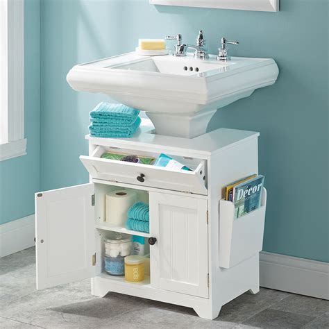 Pedestal sink cabinet - Bonnlo Pedestal Sink Storage Cabinet with 2 Doors Traditional Under Sink …